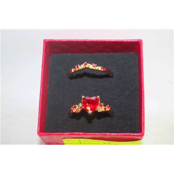 NEW 2PCS/SET RING SET SZ9