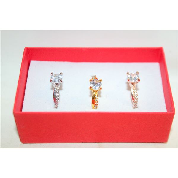 NEW 3PCS/SET RING SET SZ8