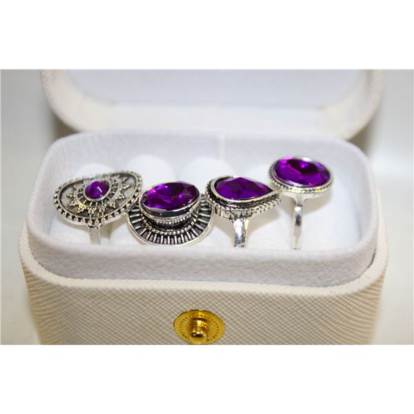NEW 4PCS/SET RING SET SZ8