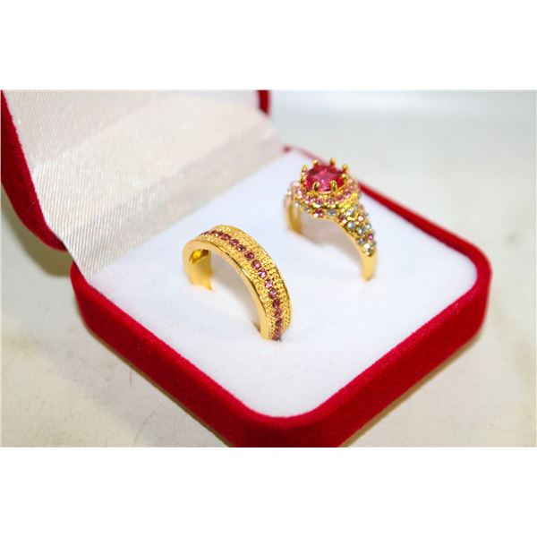 NEW 2PCS/SET RING SET SZ7
