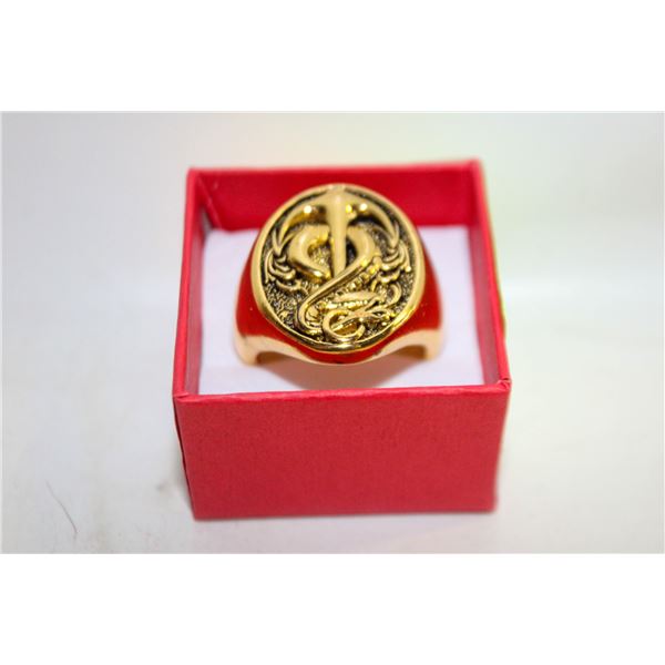NEW SERPENT AND ANCHOR RING SZ 12