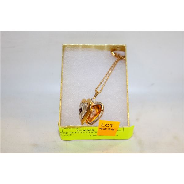 VINTAGE ESTATE LOCKET NECKLACE