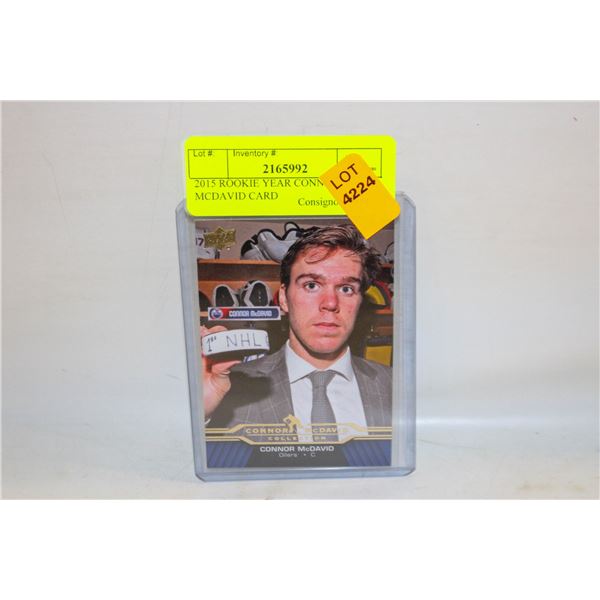 2015 ROOKIE YEAR CONNOR MCDAVID CARD