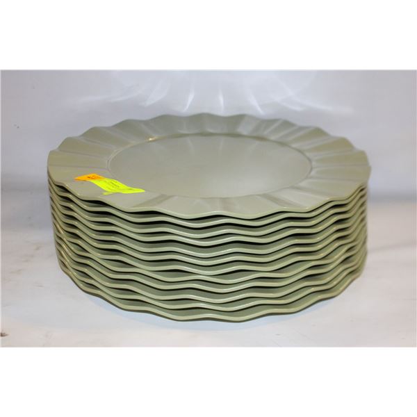 12 MIKASA "ELEGANCE SAGE" NON-GLASS