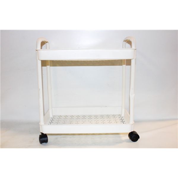 2 TIER ROLLING CART.