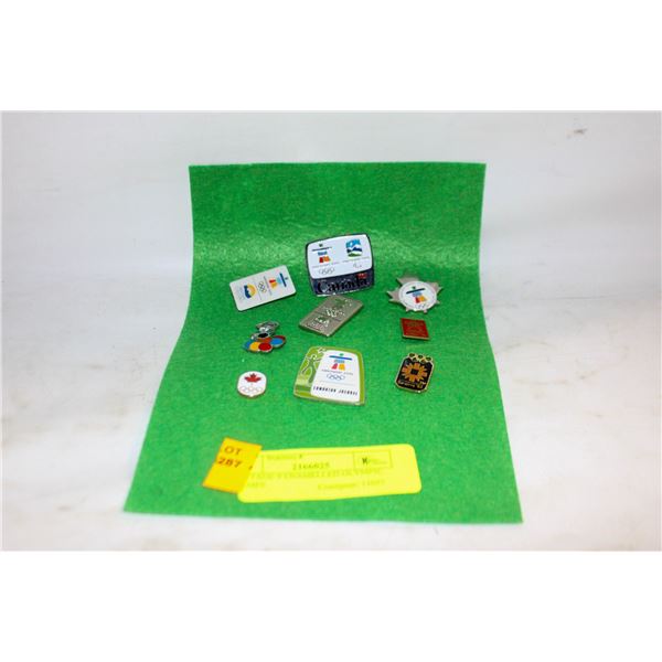 VINTAGE 9 ENAMELLED OLYMPIC GAMES