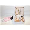 Image 1 : TRAVELING JEWELRY BOX FULL OF JEWELRY