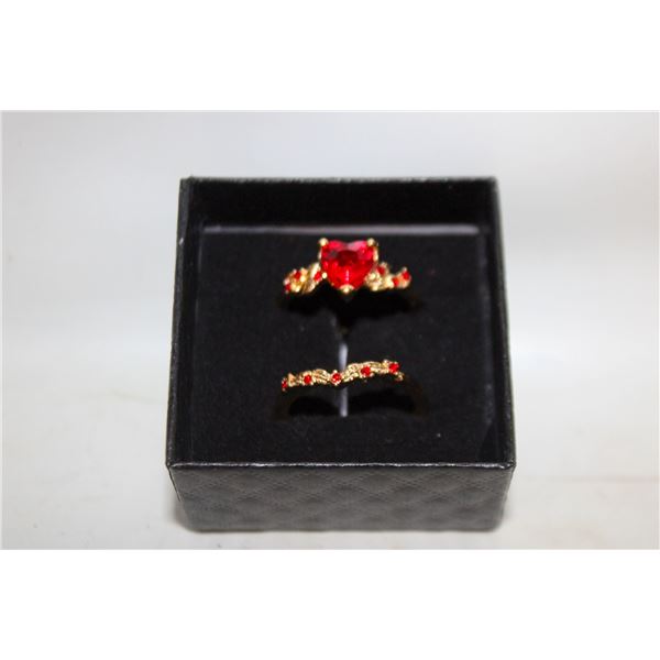 NEW 2PCS/SET RING SET SZ9