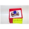 Image 1 : NEW MENS  BLUE STONE RING SIZE 11