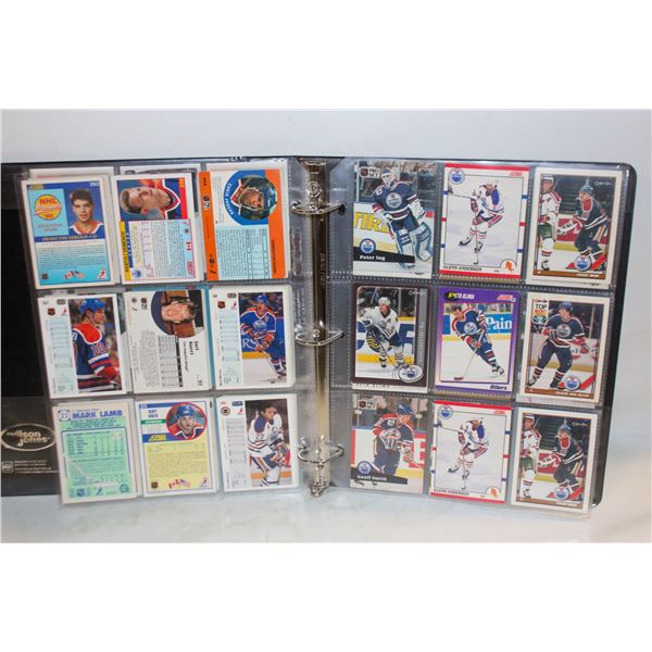 BINDER OF OILERS HOCKEY CARDS