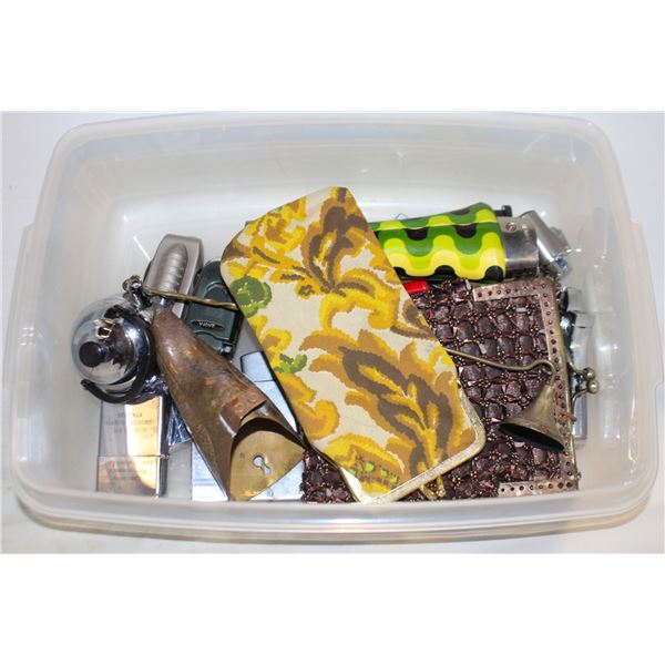 COLLECTORS SMALLS LIGHTERS, PURSES, MATCHES