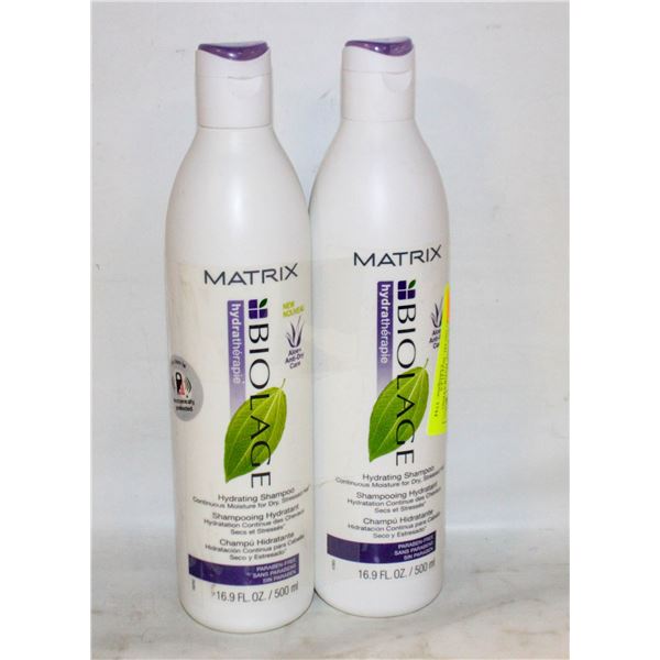 2 MATRIX BIOLAGE HYDRATING SHAMPOO 500 ML BOTTLES