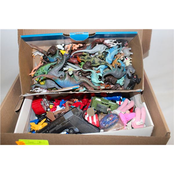 BOX OF VINTAGE SMALL TOYS