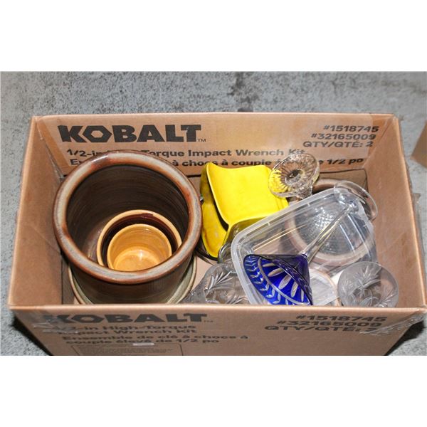 BOX OF CROCKS PLUS MORE