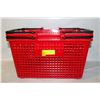 Image 1 : VINTAGE PLASTIC STORAGE BASKET W/HANDLES- (2)