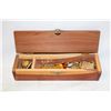 Image 1 : ESTATE CAMEO WOOD BOX FULL OF PINS-ESTATE