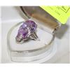 Image 1 : ESTATE LARGE PURPLE RING IN BOX-ESTATE