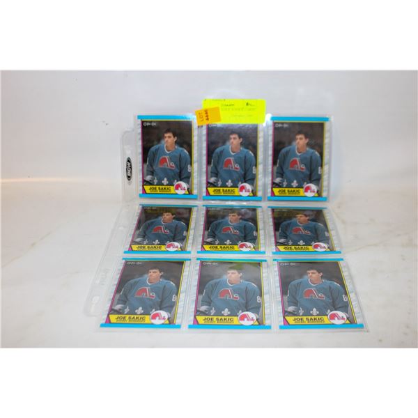 LOT OF 9 JOE SAKIC ROOKIE CARDS