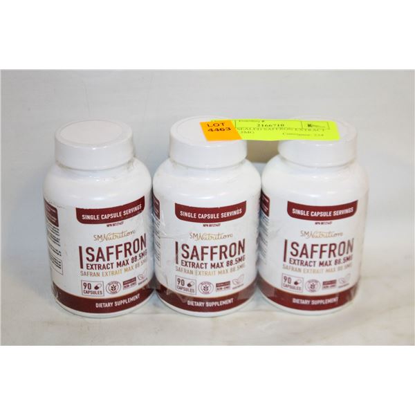 NEW 3 SEALED SAFFRON EXTRACT MAX 88.5MG