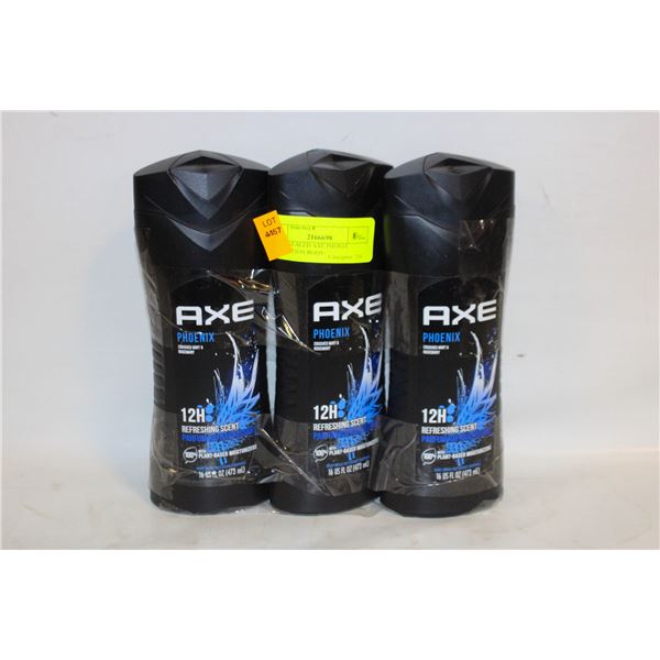 NEW 3 SEALED AXE PHONIX COLLECTION BODY-