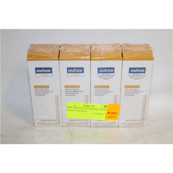 NEW 4 SEALED CLEANING LOTION HELPS CONTROL
