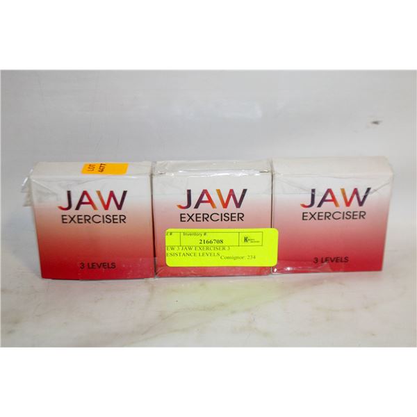 NEW 3 JAW EXERCISER 3 RESISTANCE LEVELS