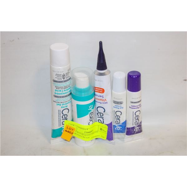 NEW 5 PCS SEALED CERAVE ASSORTED CREAM