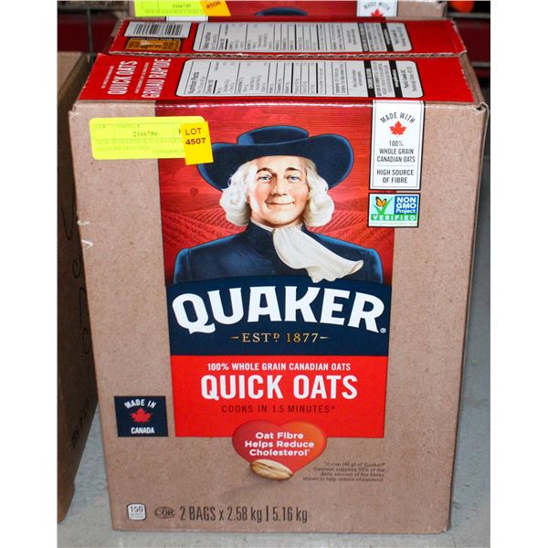 NEW SEALED BOX 5.16 KG QUAKER OATS BB 08/15/2025