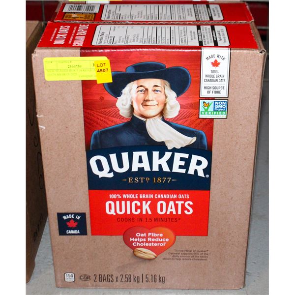 NEW SEALED BOX 5.16 KG QUAKER OATS BB 08/15/2025