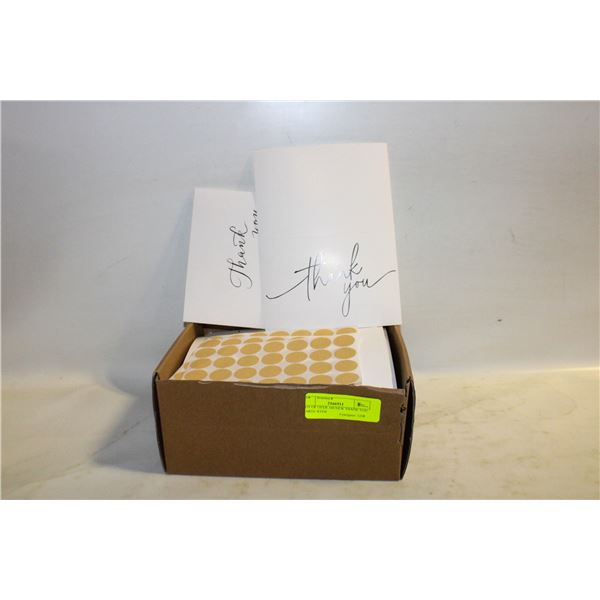 LOT OF OVER 100 NEW THANK YOU CARDS WITH
