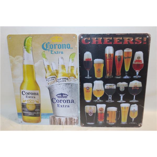 NEW BEER METAL WALL SIGNS BOTH DIFFERENT