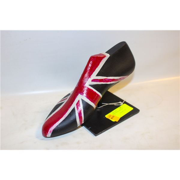 ESTATE HANDPAINTED BRITISH THEMED SHOE-
