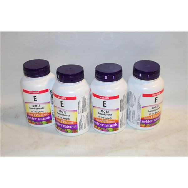 4 BOTTLES VITAMIN E - EXP 2028 & 2029