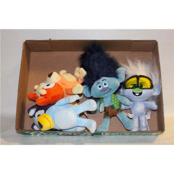 BLUEY/BINGO + TROLLS PLUSHIES