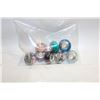 Image 1 : NEW 8 CHARM GLASS BEADS STAMPED 925 ALE