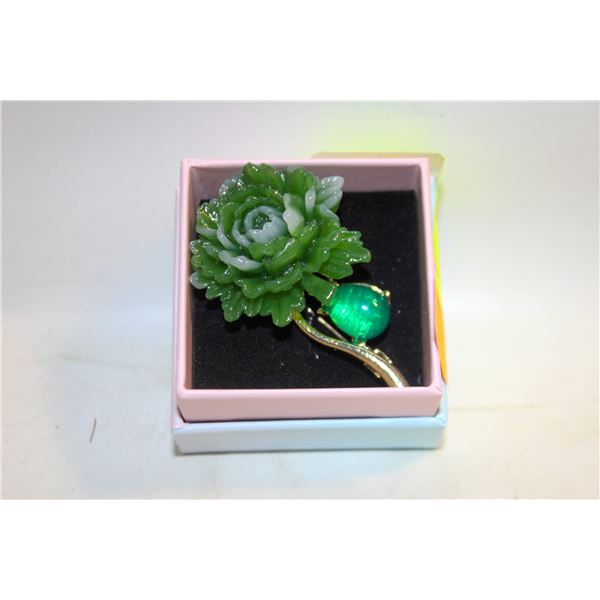 NEW PEONY FLOWER BROOCH 1.03”X2.05”