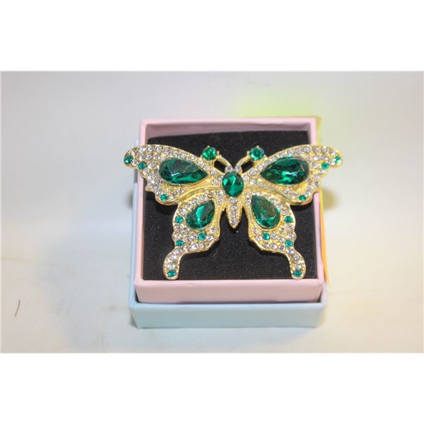 NEW RHINESTONE AND GREEN ACCENTS