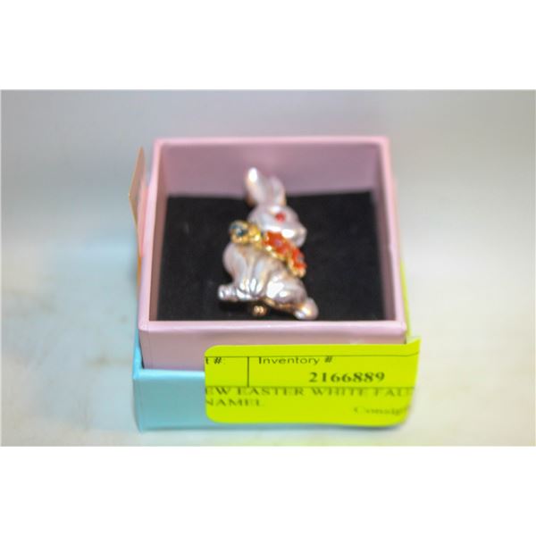 NEW EASTER WHITE FAUX PEARL ENAMEL