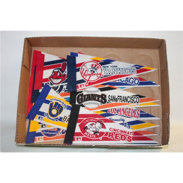 18 DIFFERENT MINI BASEBALL PENANTS
