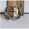 Image 1 : 11) SILVER TONE WITH A RED CROSS SIZE 10