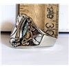 Image 2 : 11) SILVER TONE WITH A RED CROSS SIZE 10