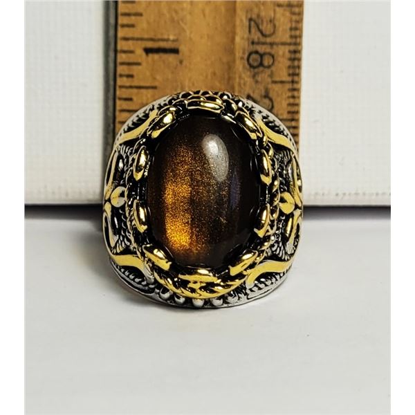 14) GOLD AND SILVER TONE WITH NATURAL