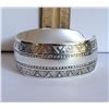Image 1 : 7) ONE INCH WIDE SILVER TONE OPEN ENDED