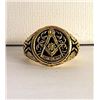 Image 1 : 15) GOLD TONE WITH BLACK ENAMEL, SIZE 9.75