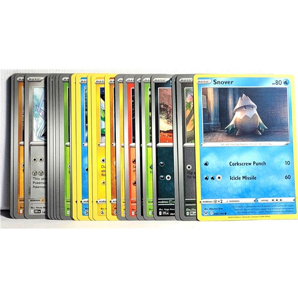 4) LOT OF 25 POKEMON BASIC CARDS