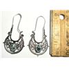 Image 1 : 16) SILVER TONE WITH BLUE TOPAZ LIKE CRYSALS