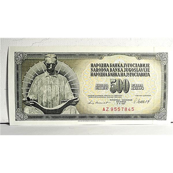 23) FROM 1981, 500 DINARA UNCIRCULATED