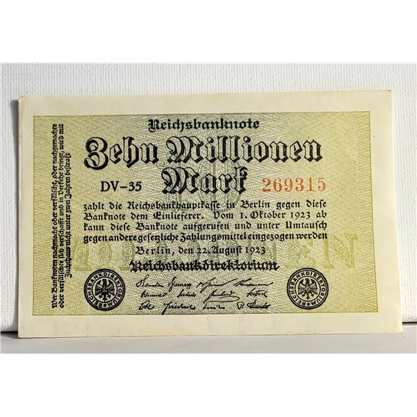 26) FROM 1923, HYPER INFLATION 10,000,000