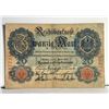 Image 1 : 27)  FROM 1910, GERMAN 20 MARK BANKNOTE.