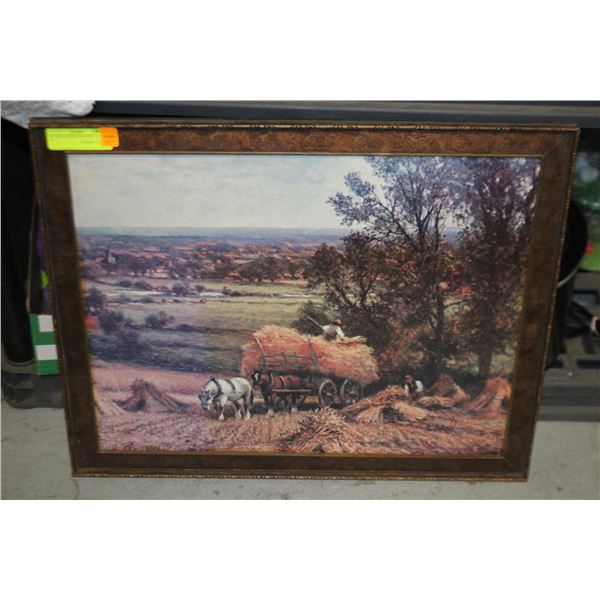 FRAMED ANTIQUE PICTURE- 18" X 23"